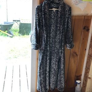 Zebra print robe